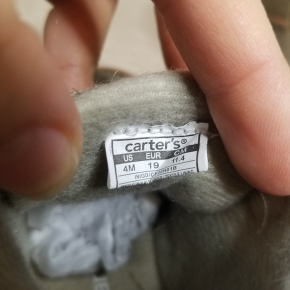 Carters Inigo Toddler Boy Sz 4 Outdoor Hiking boots Khaki NWT - Picture 6 of 11